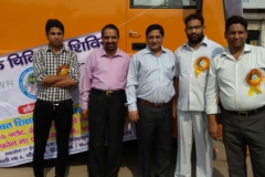 Mr. B.R. Chauhan - SSS Member and Mr. Mukessh Sharrma with others in Health Camp