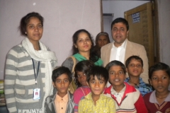 Mr. Abhay Chandalia - SSS Vice President with Aakriti Day Care Center kids and staff