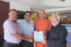 Mr. Mukessh Sharrma and Dr. Amarjiet Singh meeting with P.P. Swami ji of Swami Narayan Trust for work together for Education.